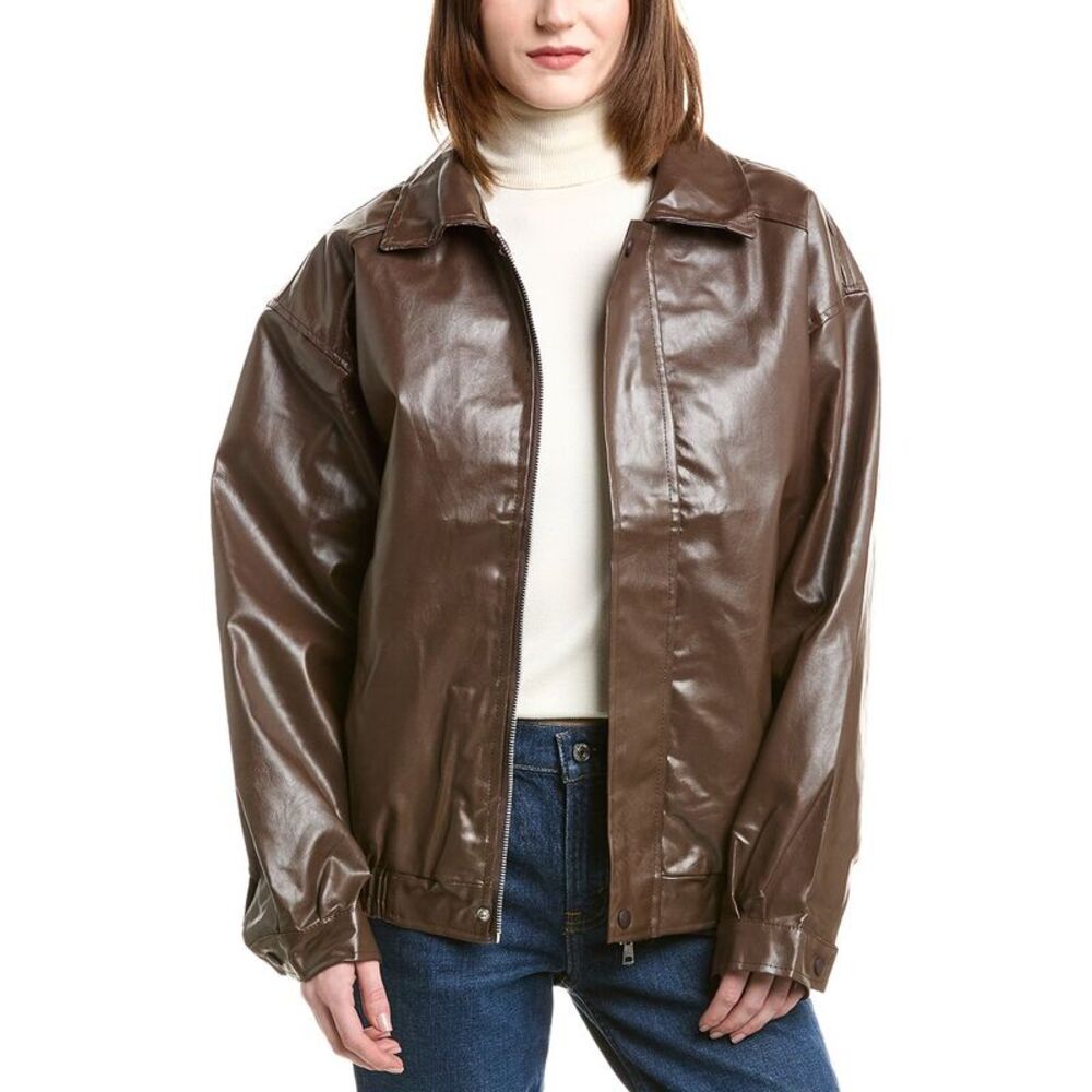 Serenette Womens  Bomber Jacket, Brown